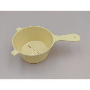 Vintage Yellow Plastic Egg Separator Compact Kitchen Tool Slot For Yolks